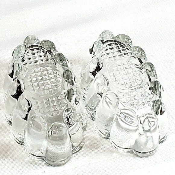 2 Princess House Utensil Holders Crystal #438 scallop Fork Spoon buffet service - Picture 4 of 8